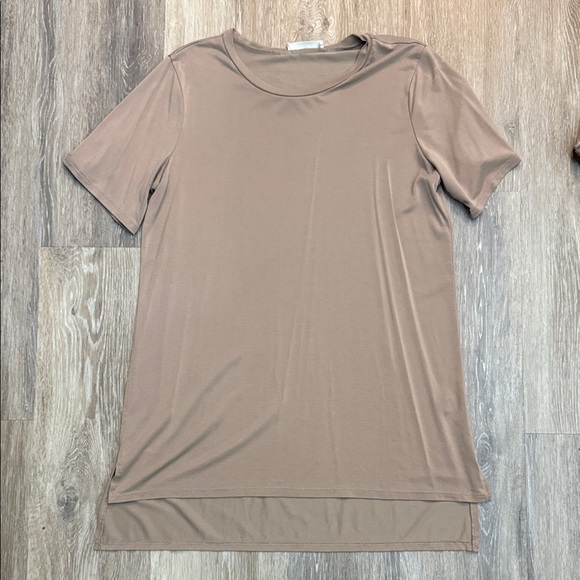 Zenana Taupe Short Sleeve Tee - Picture 1 of 3
